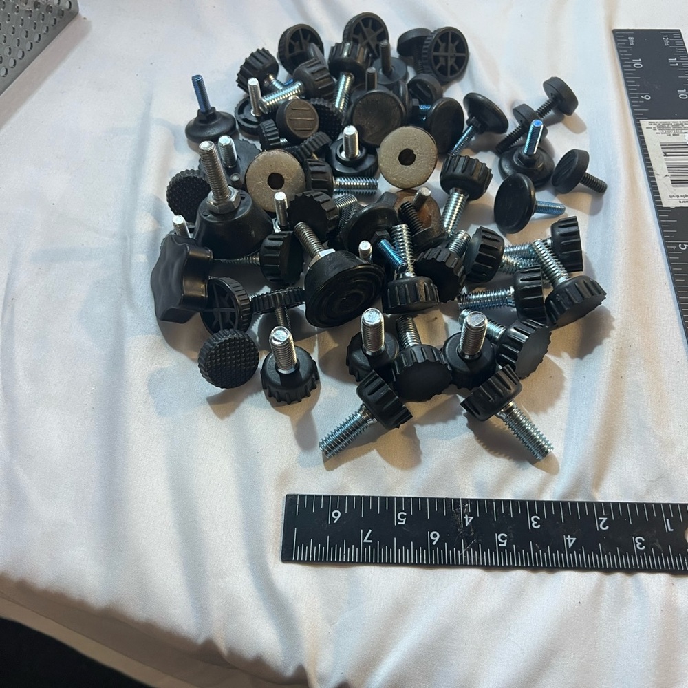 Assorted Black and Silver height adjusters Parts